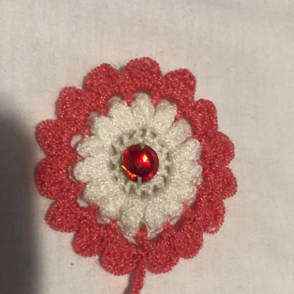 Beautiful Flower Bookmark handmade crochet